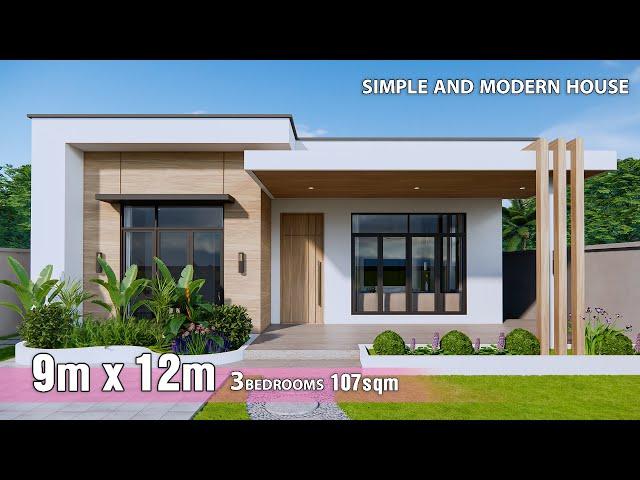 Simple House | 9 x 12 Meters House Design idea | 3Bedrooms