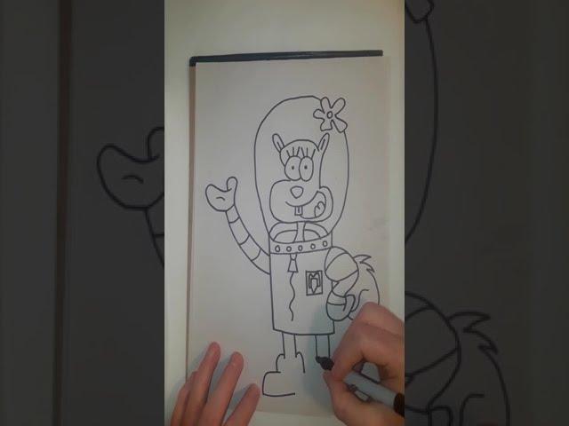 #Draw4Fun How to Draw Sandy Cheeks Spongebob Square pants