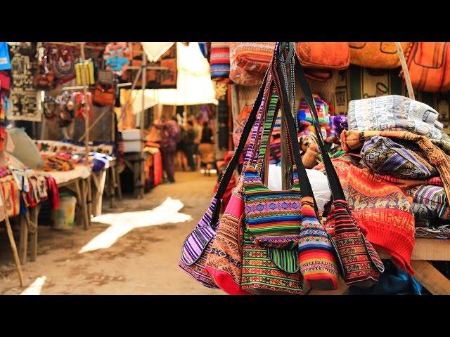 Pisac Market near Cusco in Peru