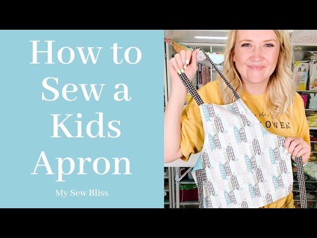 How to make a Kids Apron, FREE PATTERN, Baby Lock Zest, sewing for beginners