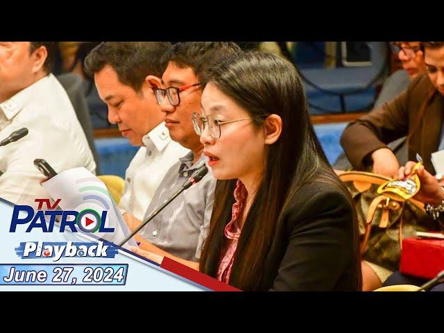 TV Patrol Playback | June 27, 2024