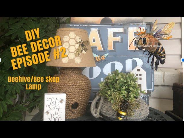 DIY BEEHIVE/BEE SKEP LAMP - DIY BEE DECOR EPISODE #2