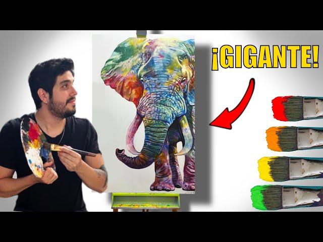 COMO PINTAR un ELEFANTE de COLORES - TUTORIAL paso a paso