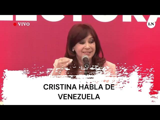 CRISTINA Salio A HABLAR DE VENEZUELA “Pido, por el propio legado de Hugo Chávez”