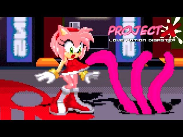 Amy (Sonic) vs Tentacle Monster - Project X : Love Potion Disaster - PC gameplay - Zeta Team