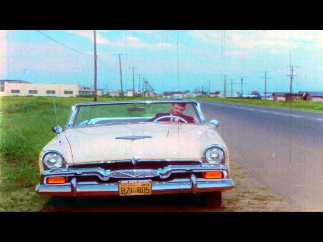 1950s - Driving in California in color [60fps,Remastered] w/sound design Added