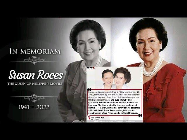 Veteran Actress Susan Roces Pumanaw Na Sa Edad Na 80 Years Old Rest in Peace 