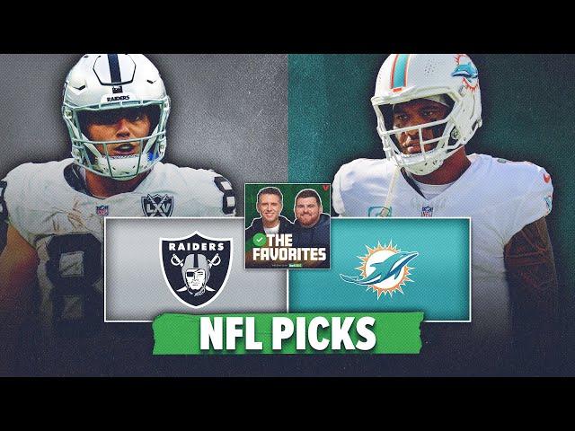 Las Vegas Raiders vs Miami Dolphins BEST BETS! NFL Picks & Predictions | The Favorites Podcast