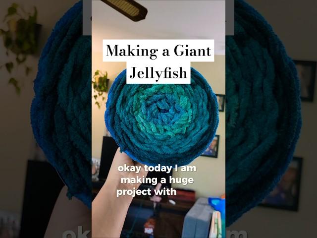 Making a giant crochet jellyfish 🪼 #crochet #amigurumi