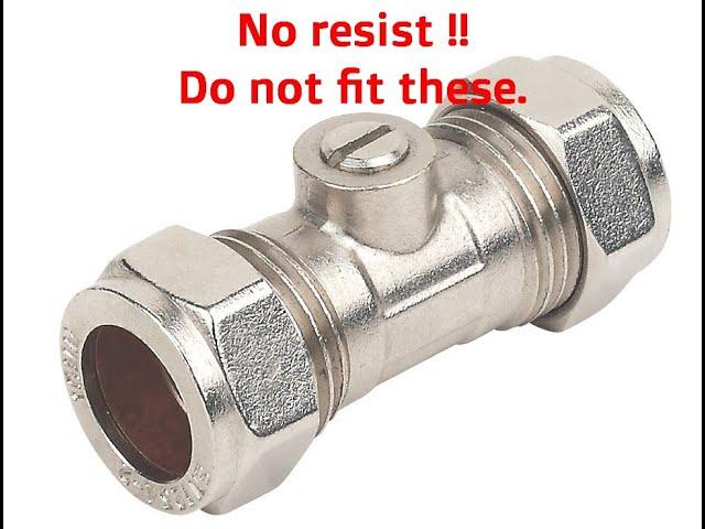 Important  See this before fitting isolation valves