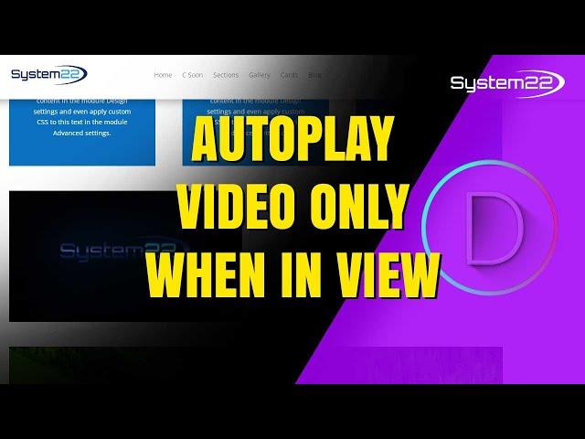 Divi theme tutorial: Auto-playing VIDEOS above the fold