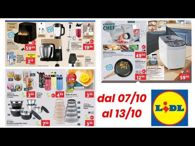 volantino Lidl non food dal 7 al 13 ottobre/ impastatrice frullatore macchina pane 