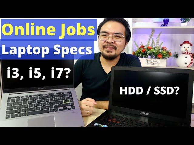 Best Laptop Specs for Online Jobs - Data Entry - Video editing - Online Teaching