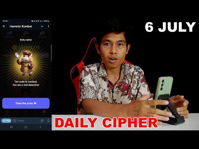 Hamster Kombat Daily Cipher Today 1M Coins 6 July 2024