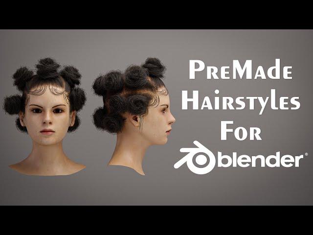 Pre-Made Hairstyles For Any 3D Model In Blender & UnrealEngine