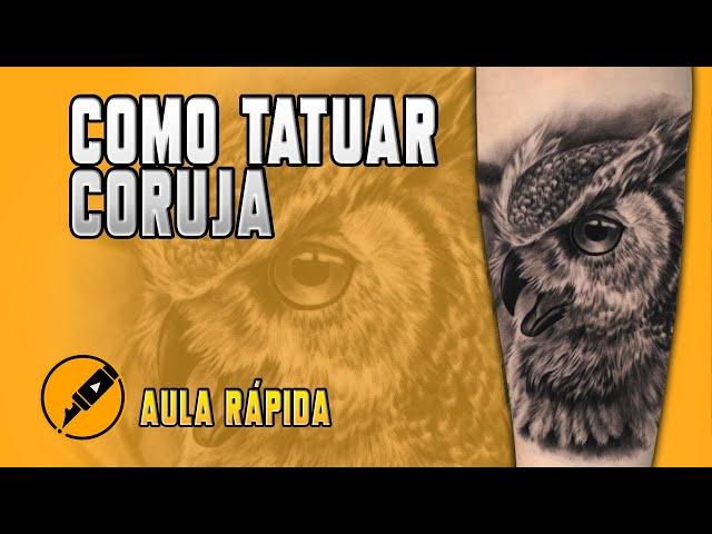 Como fazer tatuagem de coruja / SEM ENROLAÇÃO