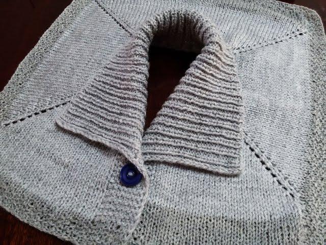 ВЯЗАНИЕ. ВОРОТНИК. KNITTING.  CARDIGAN WITH COLLAR. YAKALI ÖRGÜ HIRKA