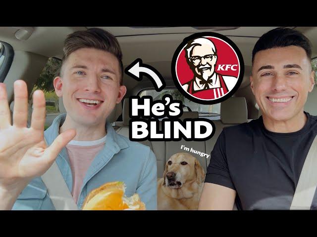 Blind Guy Drive-Thru Challenge - Can He Guess the Fast Food?