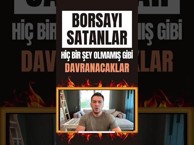 BORSAYI SATANLAR HİÇ DÜŞÜNMEDEN BUNU YAPACAKLAR #borsaistanbul #bist100