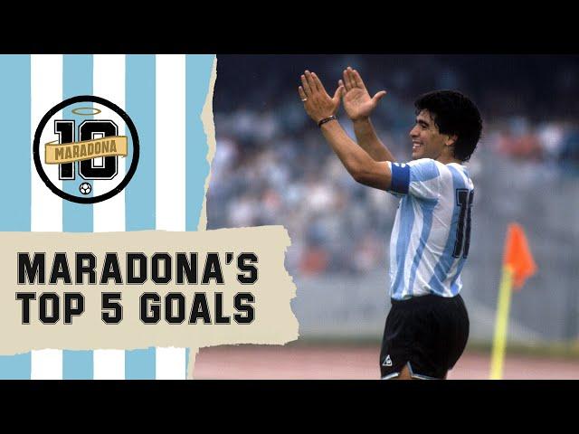  Diego Maradona’s Top 5 Goals | FIFA World Cup