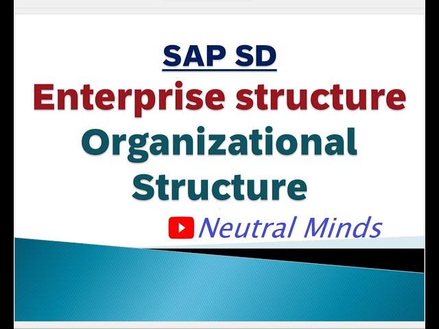 SAP SD Enterprise structure / Organizational Structure full class with definition and assignment