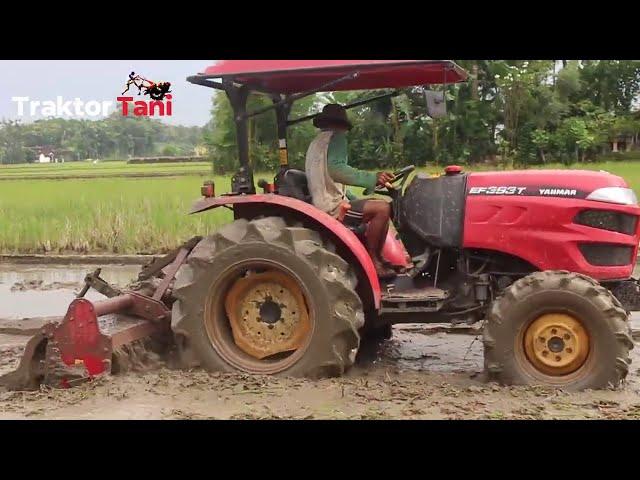 Traktor Sawah BESAR YANMAR EF393T Bekerja Cepat Sekali dalam Membajak