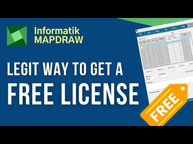 How to request a free license of Informatik Mapdraw 2023