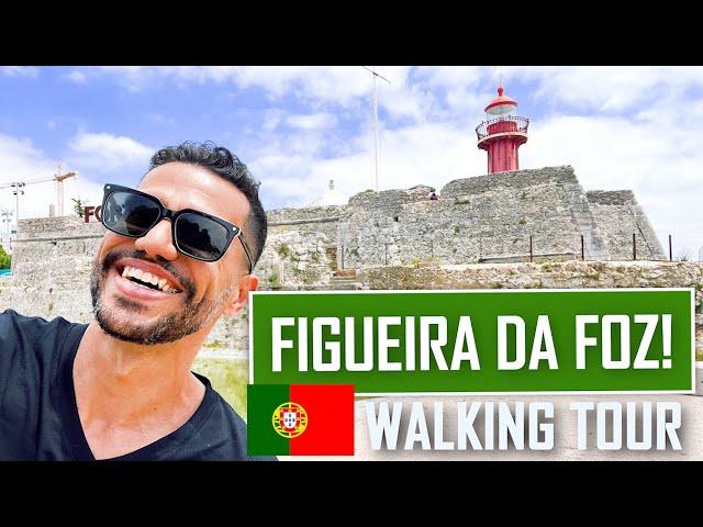 FIGUEIRA DA FOZ PORTUGAL WALKING TOUR OF THE BIGGEST URBAN BEACH IN EUROPE