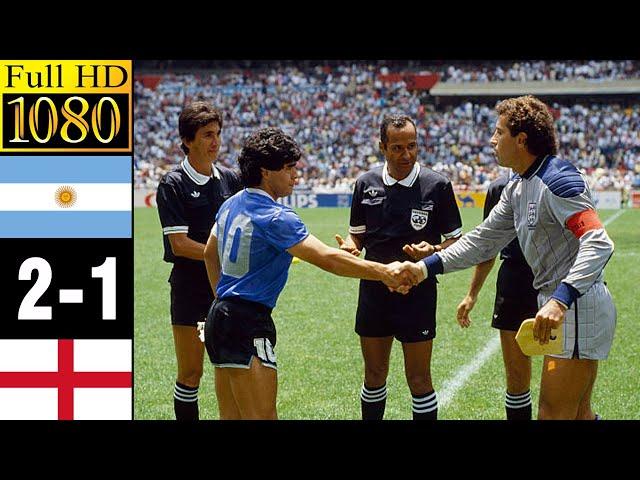 Argentina 2-1 England World Cup 1986 | Full highlight | 1080p HD - Diego Maradona