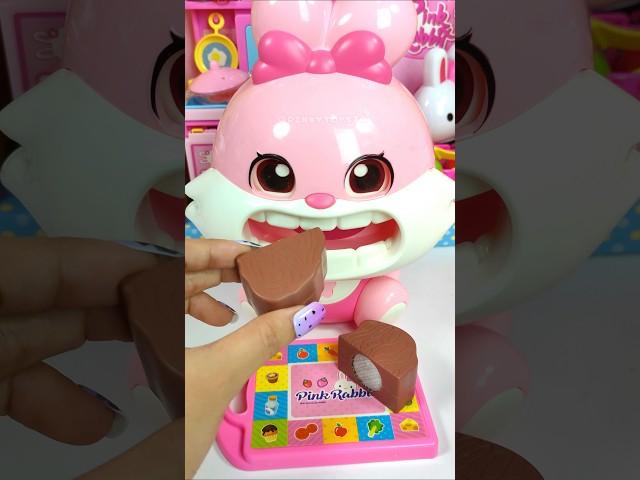 Satisfying with Unboxing & Review Cute Pink Rabbit Eating Food Toy Video | ASMR Videos no music