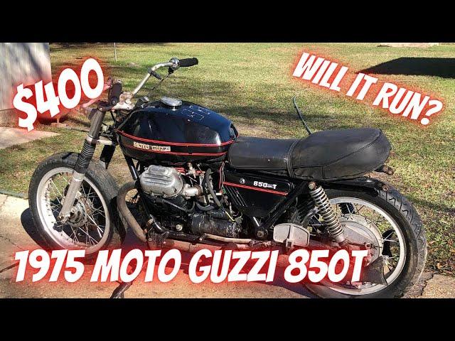 1975 Moto Guzzi 850T abandoned for over 10 years. Will It Run?!?