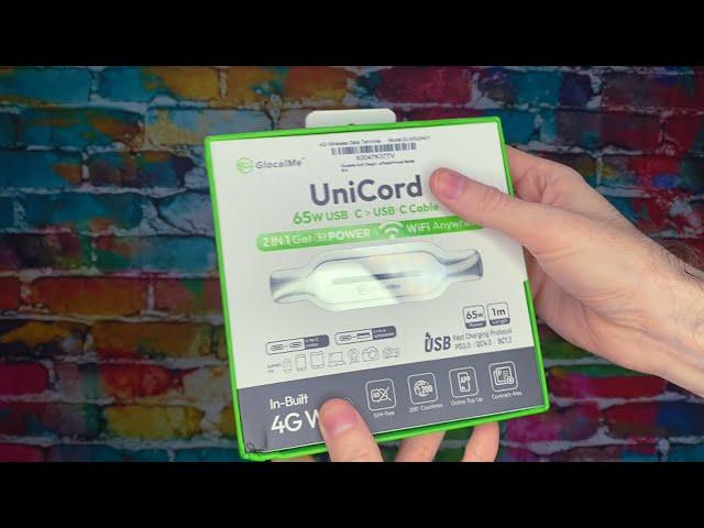 Unboxing 15% OFF GlocalMe UniCord USB C Cable with 4G WiFi Mobile Hotspot : Good Tech Cheap