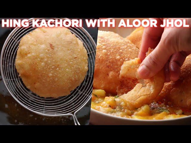 Crispy Hing Kachori With Aloor Jhol Recipe