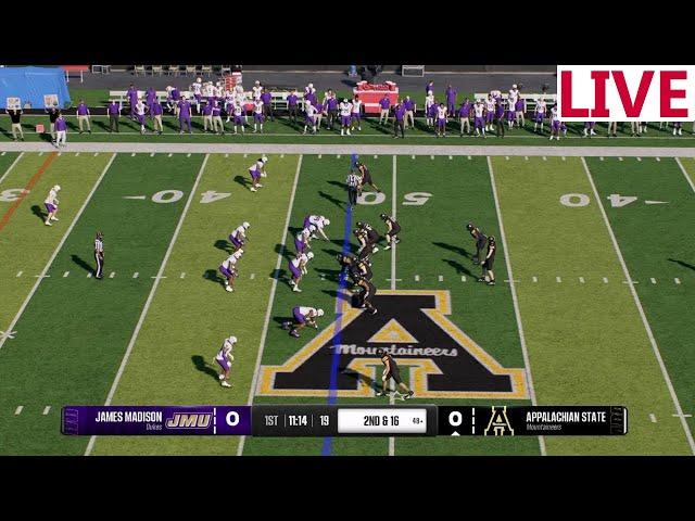 LIVE James Madison Dukes VS Appalachian State Mountaineers/ NCAA College Football/