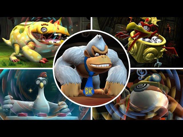 Donkey Kong Country Returns 4K - All Bosses with Super Kong