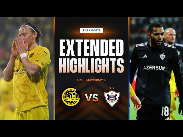 Bodø/Glimt vs. Qarabağ FK: Extended Highlights | UEL League Phase MD 4 | CBS Sports Golazo