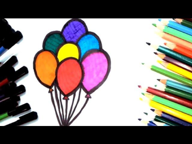 how to draw balloons step by step for beginners. balloons easy drawing