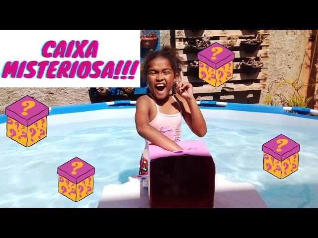 #DESAFIO DA #CAIXA MISTERIOSA NA #PISCINA -MUNDO DA ANA JULIA PIPOCA