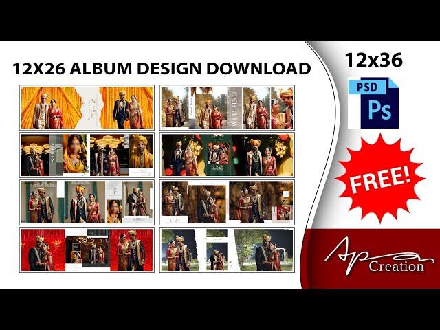 New wedding Album PSD12x36 2024 free download #newalbum2024 #weddingalbumpsd