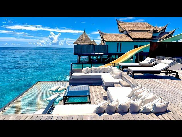 Ozen Reserve Bolifushi Maldives, Luxury All Inclusive Resort, Water Slides | 4K Tour & Vlog