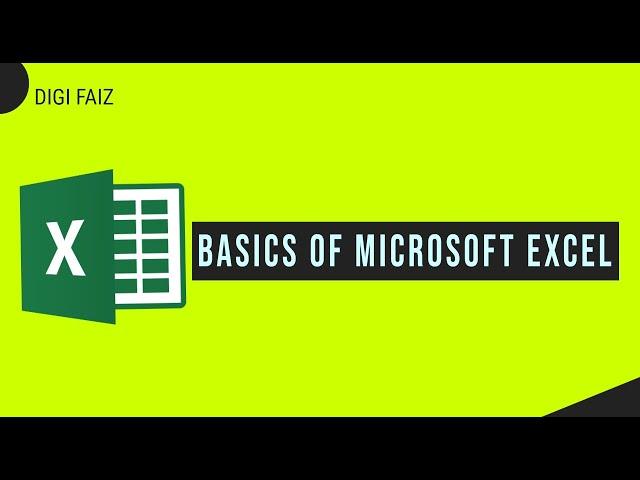 Basics of Microsoft Excel  @ Digi Faiz | Excel Hindi Tutorial