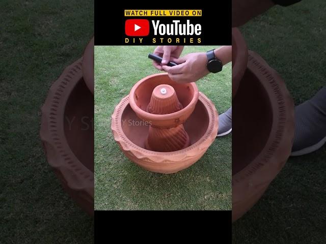 DIY Garden Fountain using Terracotta  #diy #diywaterfountain #indoorfountain #waterfountain  #pots