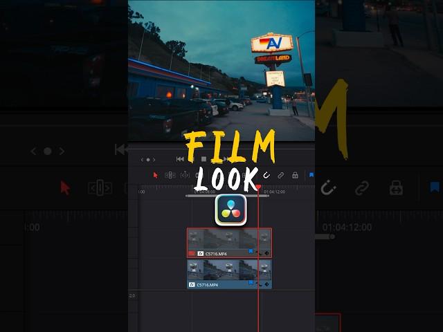 Easy film look in free version of DaVinci Resolve