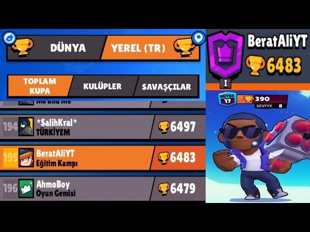 TÜRKİYE SIRALAMASINA GİRDİM! HIZLI KUPA KASMA TAKTİĞİ - Brawl Stars