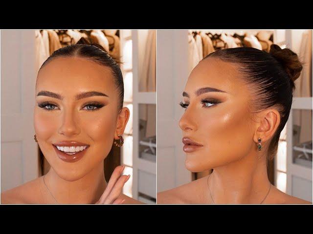 soft glam makeup tutorial! the perfect smokey eye & glowy skin combo
