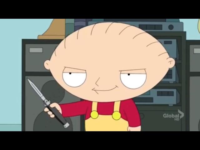 Family Guy - Evil Stewie tries to kill Brian and Stewie