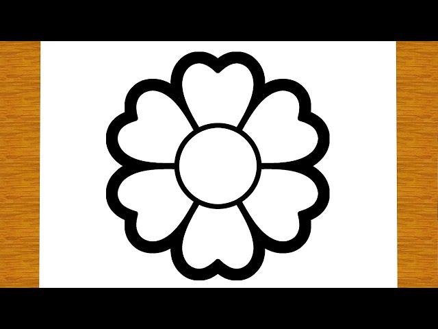 HOW TO DRAW A FLOWER EASY