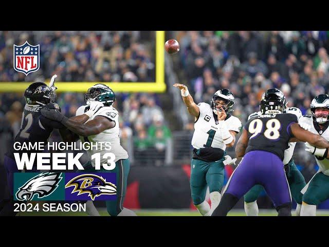 Philadelphia Eagles vs. Baltimore Ravens | 2024 Week 13 Game Highlights