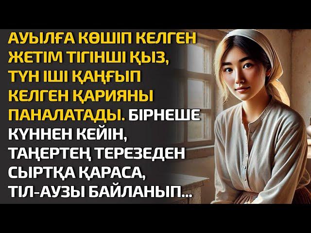 АУЫЛҒА КӨШІП КЕЛГЕН ЖЕТІМ ТІГІНШІ ҚЫЗ, ТҮН ІШІ ҚАҢҒЫП КЕЛГЕН ҚАРИЯНЫ ПАНАЛАТАДЫ. ӘСЕРЛІ ӘҢГІМЕ