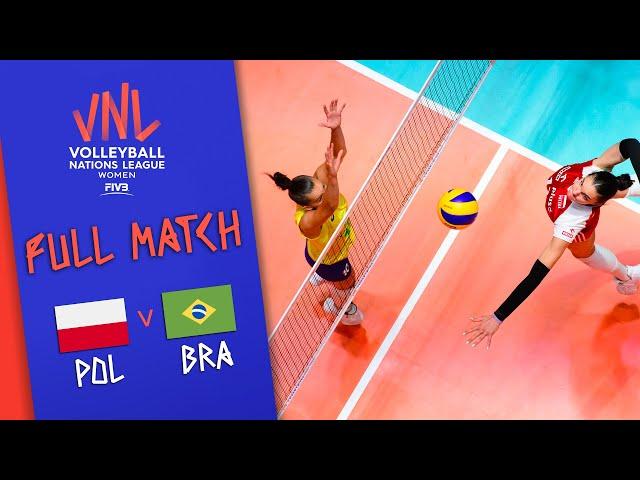 Poland  Brazil - Full Match | Women’s Volleyball Nations League 2019